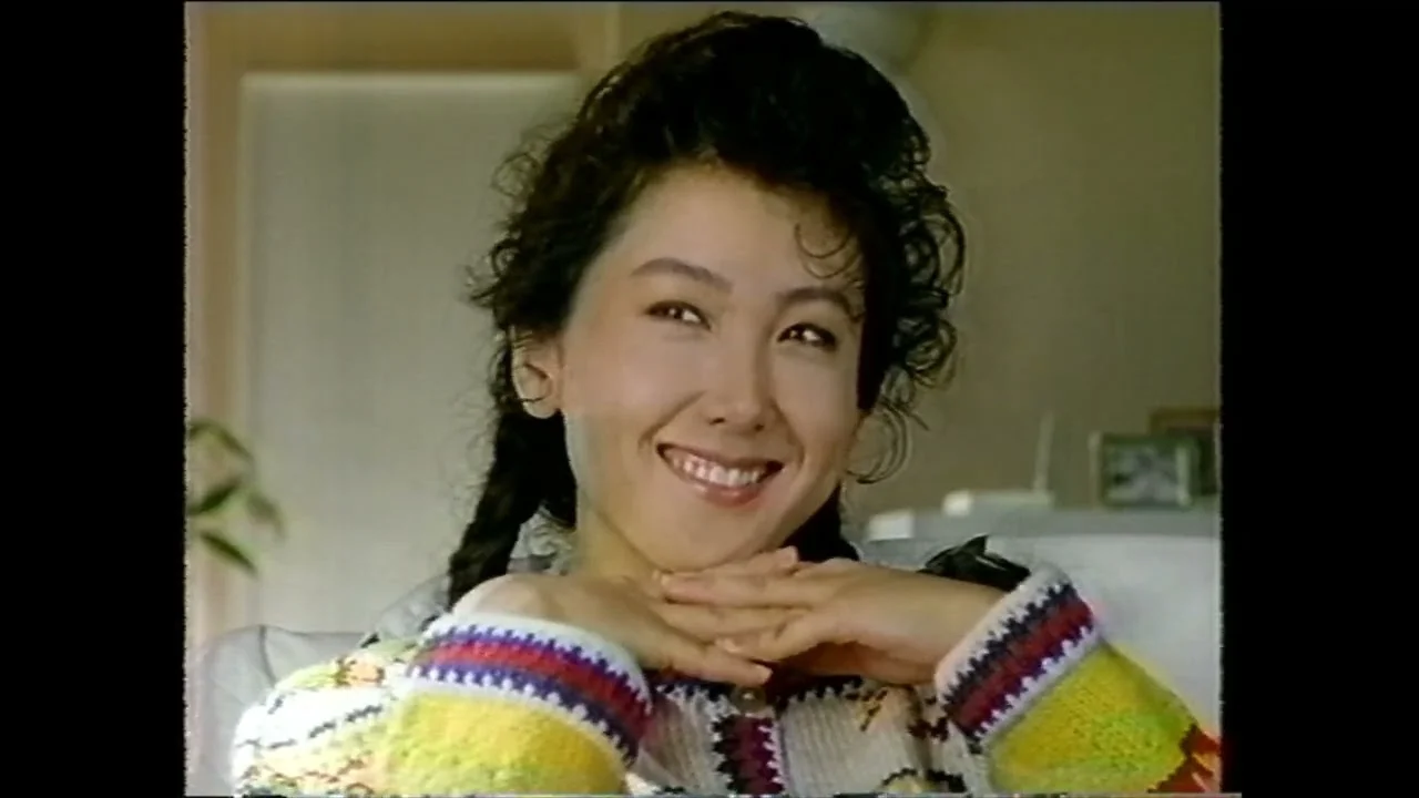 1991年のPアンドGモノゲンユニCMに出演する30歳の東ちづる