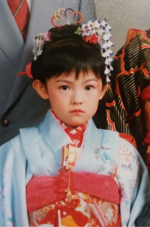 6歳当時の星野真里の七五三写真