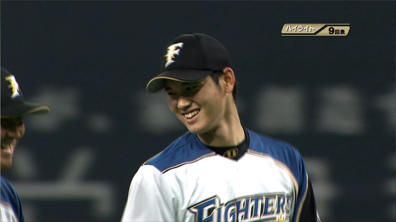 19歳の日本ハム時代に笑顔を見せる大谷翔平