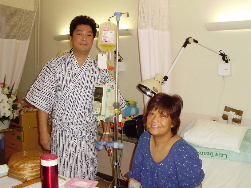 腎移植後の松原のぶえと弟の廣原伸輝