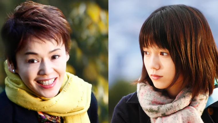 2010年『オカンの嫁入り』森井月子役の宮崎あおいと大竹しのぶ