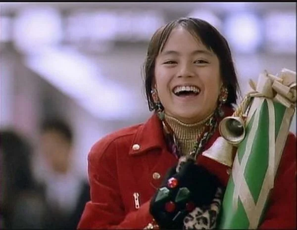 1989年JR東海クリスマス・エクスプレスCMに出演した17歳の牧瀬里穂