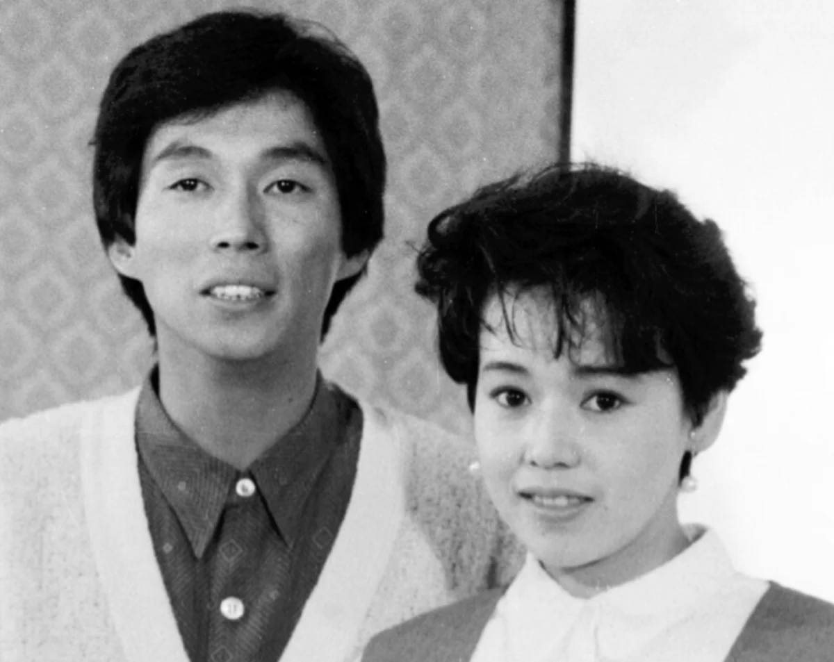 1980年代の大竹しのぶと明石家さんまのツーショット