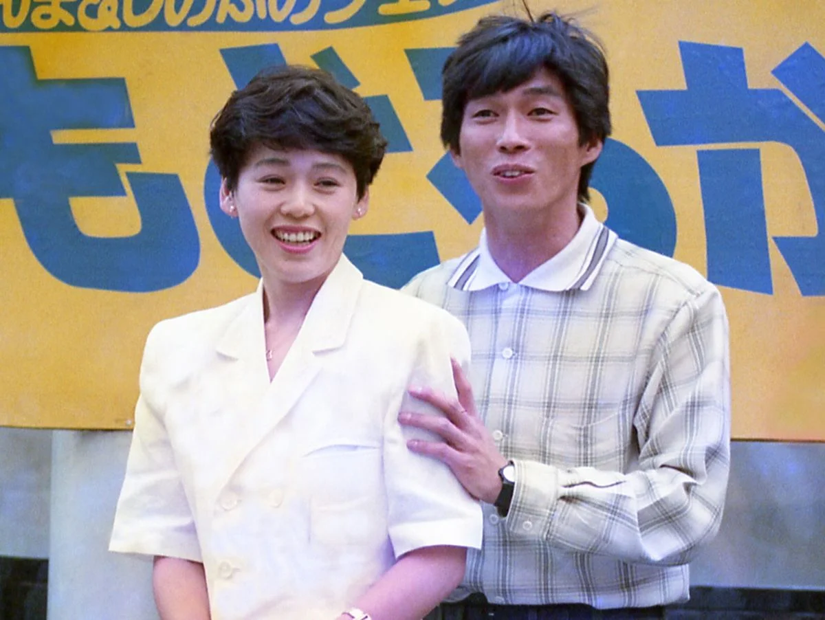 1988年の映画いこかもどろか製作発表での大竹しのぶ